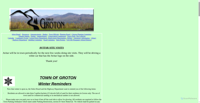 Security scan screenshot of https://grotonnh.gov/