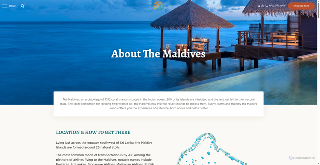 Security scan screenshot of https://www.neoscapesmaldives.com/about-the-maldives/