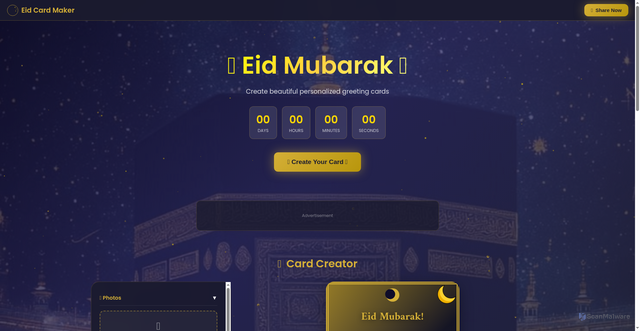 Security scan screenshot of https://eidfulfitr-ny5m4qmkl6.edgeone.app/