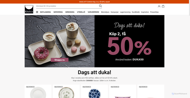 Security scan screenshot of https://kitchnsverige.se