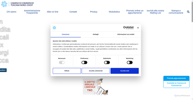 Security scan screenshot of https://tno.camcom.it/