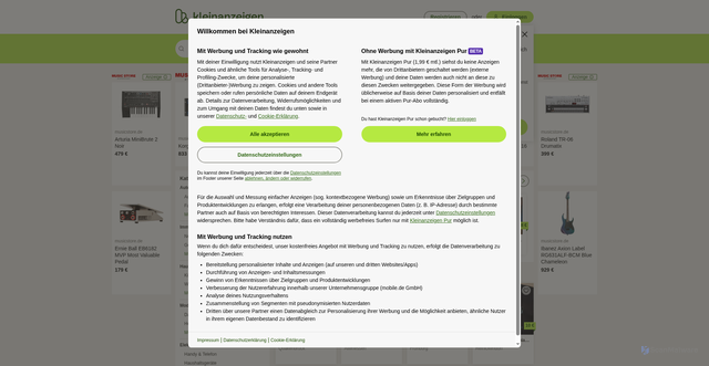 Security scan screenshot of https://www.kleinanzeigen.de