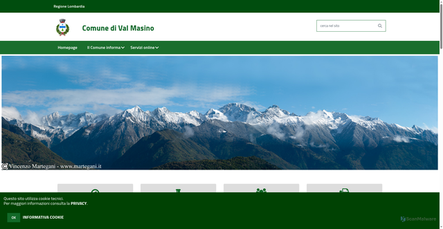 Security scan screenshot of https://www.comune.valmasino.so.it