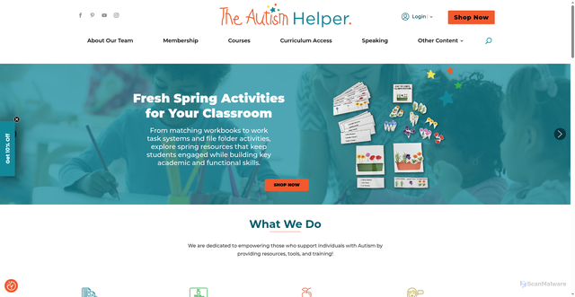 Security scan screenshot of https://theautismhelper.com