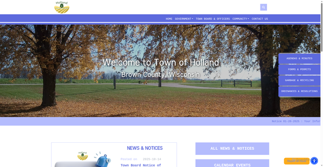 Security scan screenshot of https://hollandbrowncountywi.gov/