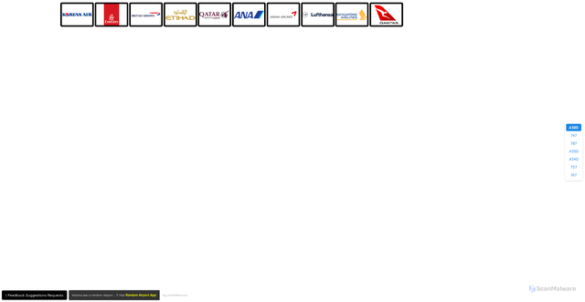 Security scan screenshot of https://www.wheredoesthea380fly.com/