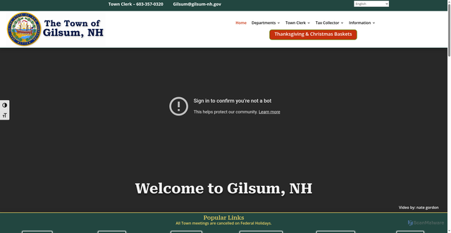 Security scan screenshot of https://gilsum-nh.gov/