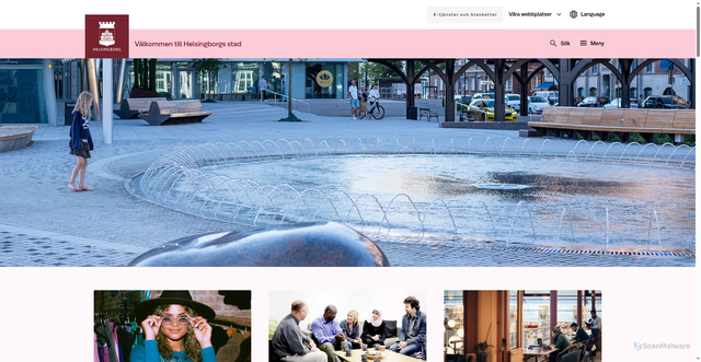 Security scan screenshot of https://helsingborg.se/