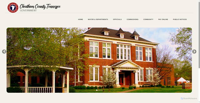 Security scan screenshot of https://cheathamcountytn.gov/