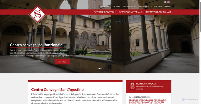 Security scan screenshot of https://www.cortonasviluppo.it/