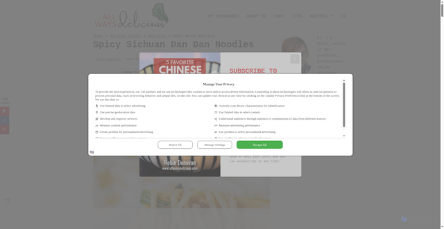 Security scan screenshot of https://allwaysdelicious.com/dan-dan-noodles/