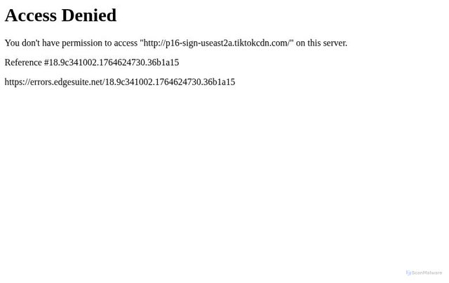 Security scan screenshot of https://p16-sign-useast2a.tiktokcdn.com/