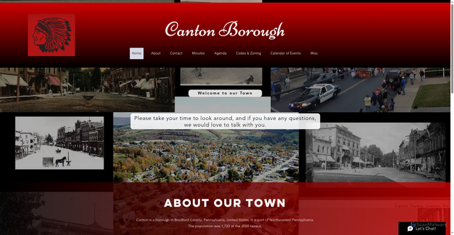Security scan screenshot of https://www.cantonboroughpa.gov/