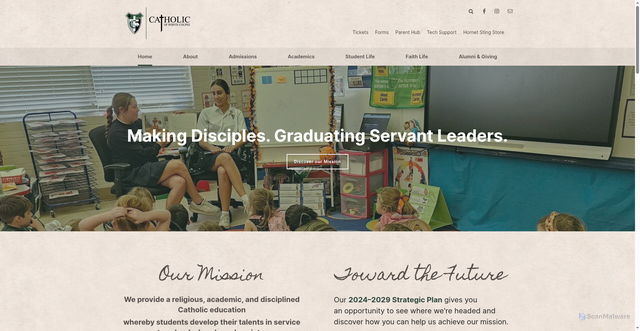 Security scan screenshot of https://catholicpc.com/