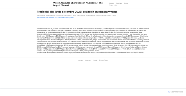Security scan screenshot of https://coxandcoheahugo-wwnpchjdl2.edgeone.app/20626-precio-del-dlar-19-de-diciembre-2023-cotizacin-en-compra-y-venta.html