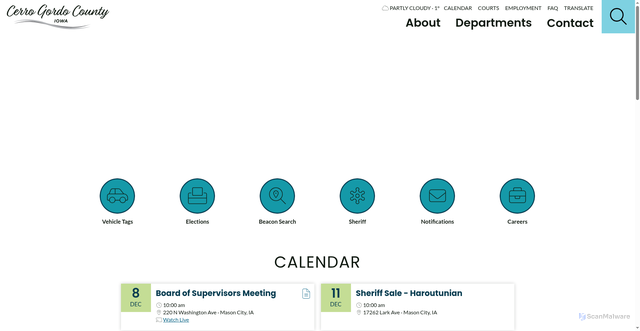 Security scan screenshot of https://cerrogordo.gov/