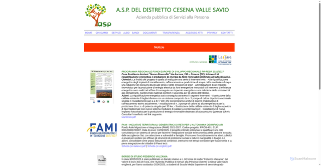 Security scan screenshot of https://www.aspcesenavallesavio.eu/