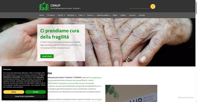 Security scan screenshot of https://www.craup.it/