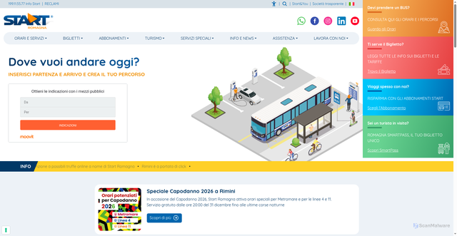 Security scan screenshot of https://www.startromagna.it/