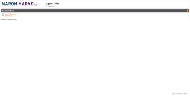 Security scan screenshot of https://help.maronmarvelsupport.com