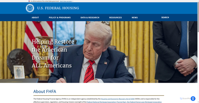 Security scan screenshot of https://www.fhfa.gov/