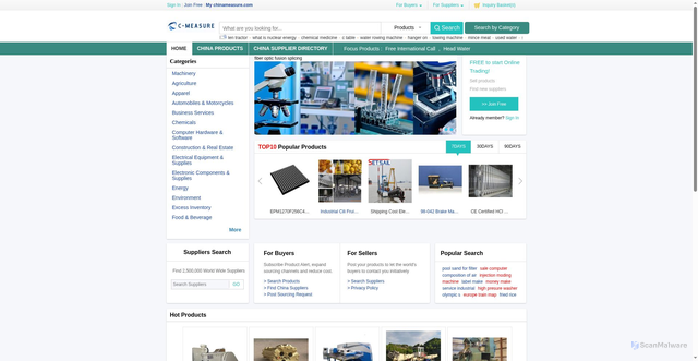 Security scan screenshot of https://chinameasure.com