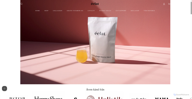 Security scan screenshot of https://eclatbeauty.se