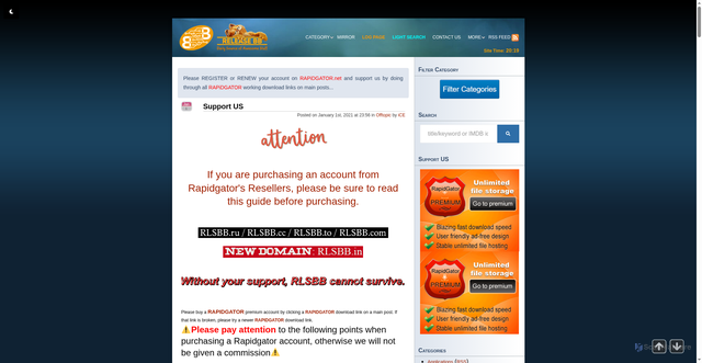 Security scan screenshot of https://rlsbb.ru
