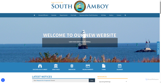 Security scan screenshot of https://www.southamboynj.gov/