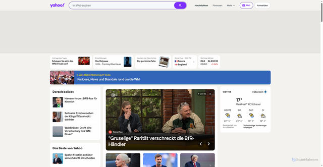 Security scan screenshot of https://media.yahoo.com