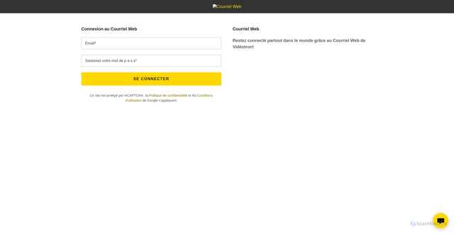 Security scan screenshot of https://courrielweb77.godaddysites.com/