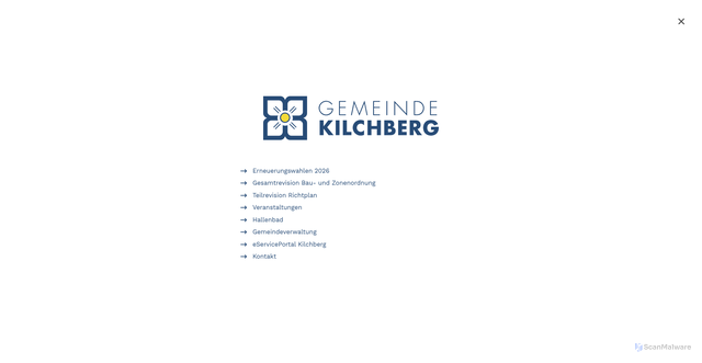 Security scan screenshot of https://www.kilchberg.ch