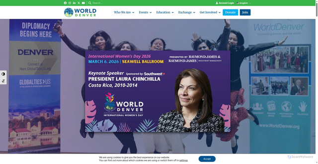 Security scan screenshot of https://worlddenver.org/international-womens-day/