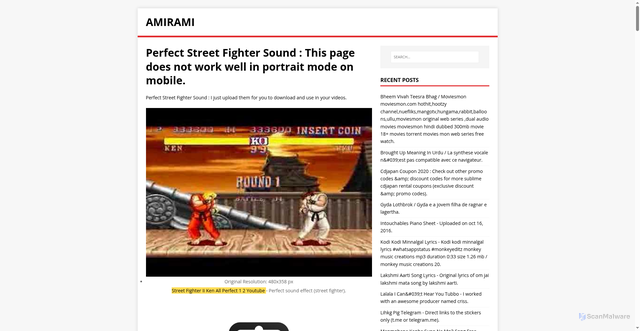 Security scan screenshot of https://imarima.pages.dev/posts/perfect-street-fighter-sound/