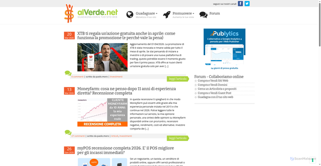 Security scan screenshot of https://alverde.net