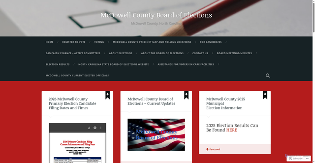 Security scan screenshot of https://mcdowellcountyncboe.gov/