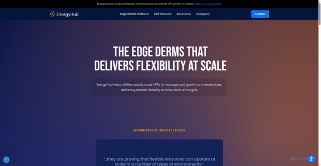 Security scan screenshot of https://energyhub.net