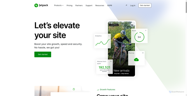Security scan screenshot of https://jetpack.com