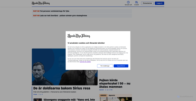 Security scan screenshot of https://unt.se