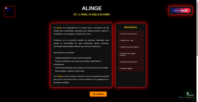 Security scan screenshot of https://alinge.pages.dev/