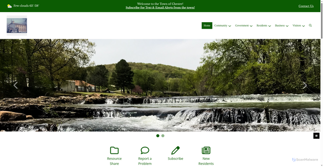 Security scan screenshot of https://chesterar.gov/
