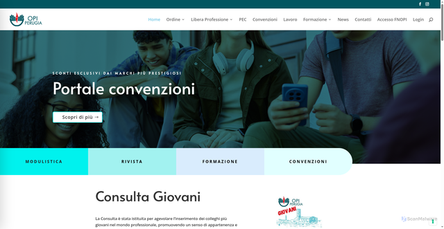 Security scan screenshot of https://opiperugia.it/