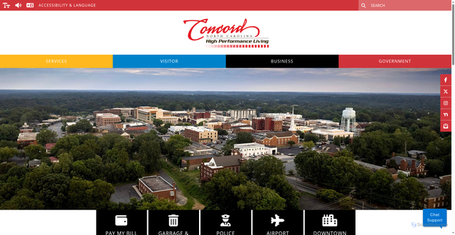 Security scan screenshot of https://concordnc.gov/