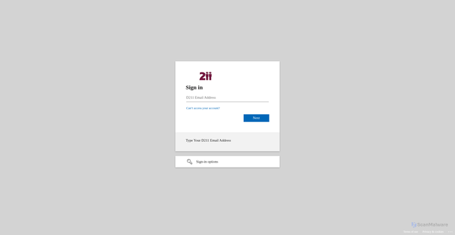 Security scan screenshot of https://d211-my.sharepoint.com