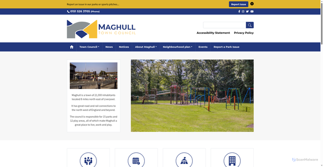 Security scan screenshot of https://maghull-tc.gov.uk/