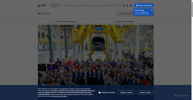 Security scan screenshot of https://www.gov.br/planalto/pt-br