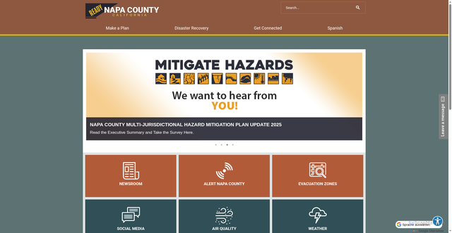 Security scan screenshot of https://readynapacounty.gov/