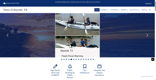Security scan screenshot of https://baysidetx.gov/