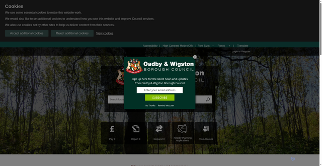 Security scan screenshot of https://www.oadby-wigston.gov.uk/