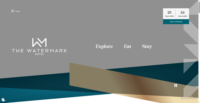 Security scan screenshot of https://thewatermarkhotel.com